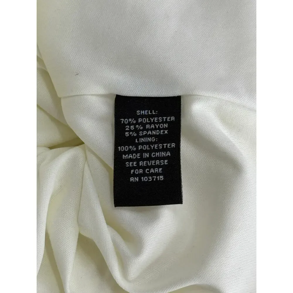 Sharagano Ivory Textured Sleeveless Stretchy Sheath Casual Mini Dress Size 4‎